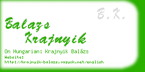 balazs krajnyik business card