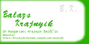 balazs krajnyik business card